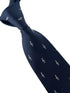 navy dark blue tie with treble clef  design